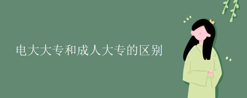 电大大专和成人大专的区别