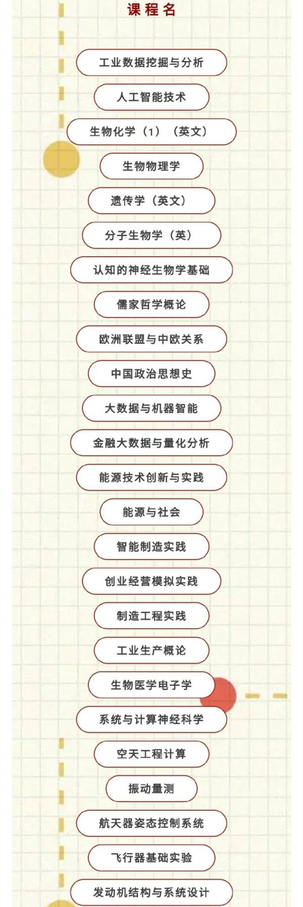 清华北大互选课程