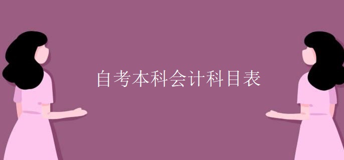 自考本科会计科目表