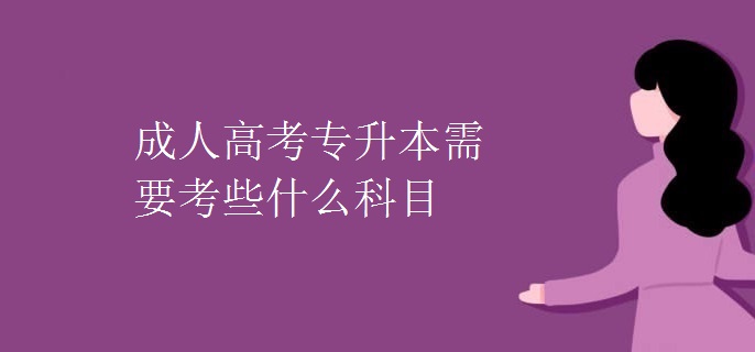 成人高考专升本需要考些什么科目