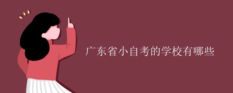 广东省小自考的学校有哪些