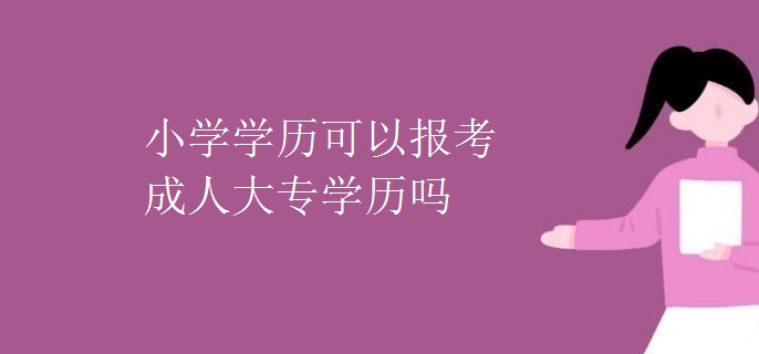 小学学历可以报考成人大专学历吗
