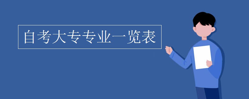 自考大专专业一览表